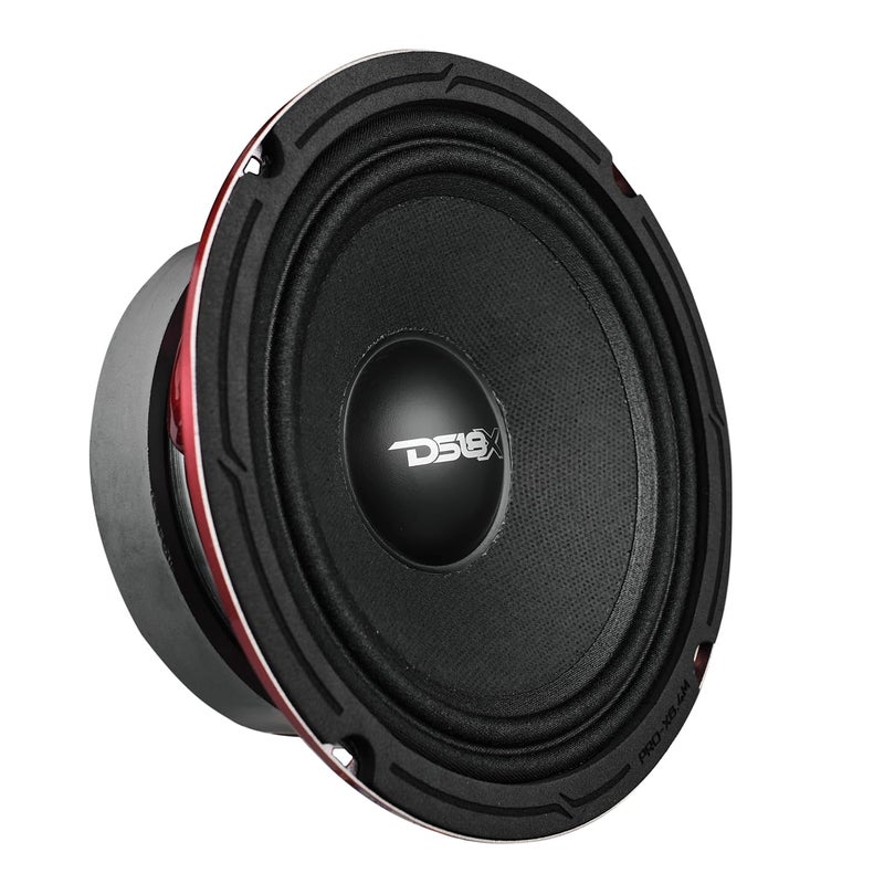 DS18 PRO-X6M Loudspeaker - 6.5", Midrange, Red Aluminum Bullet, 500W Max, 250W RMS, 4 Ohms - Premium Quality Audio Door Speakers for Car or Truck Stereo Sound System (1 Speaker) - Image 1